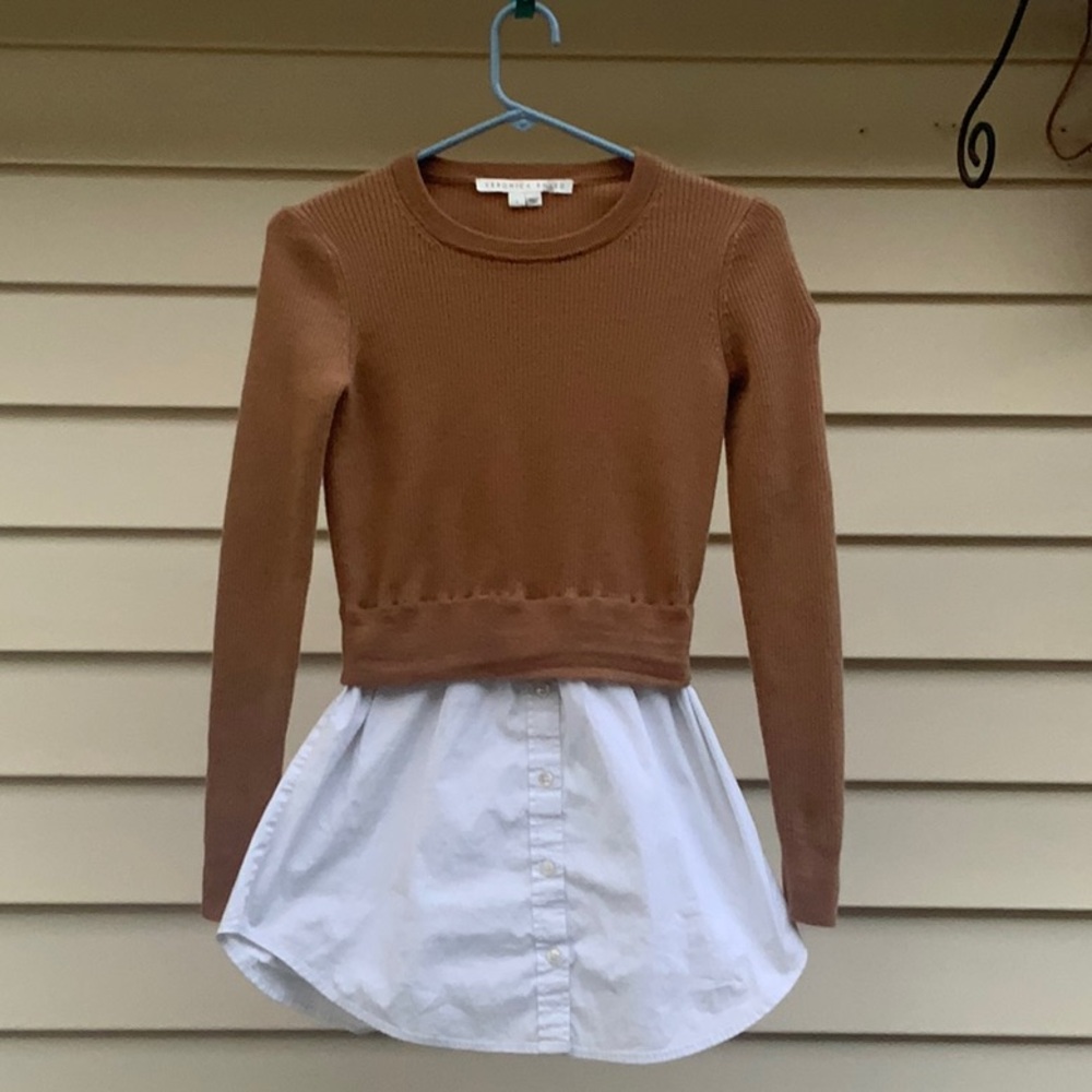 Veronica Beard Brown Sweater blouse size small
